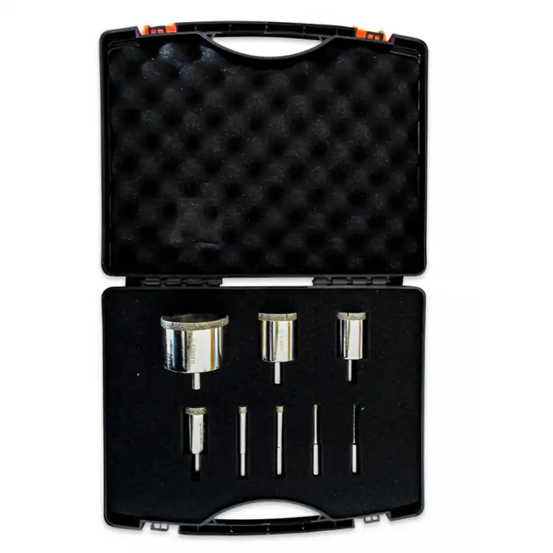 Coffret 8 trépans diamantés perceuse Diam 6 8 10 12 28 35 43 68 mm 251