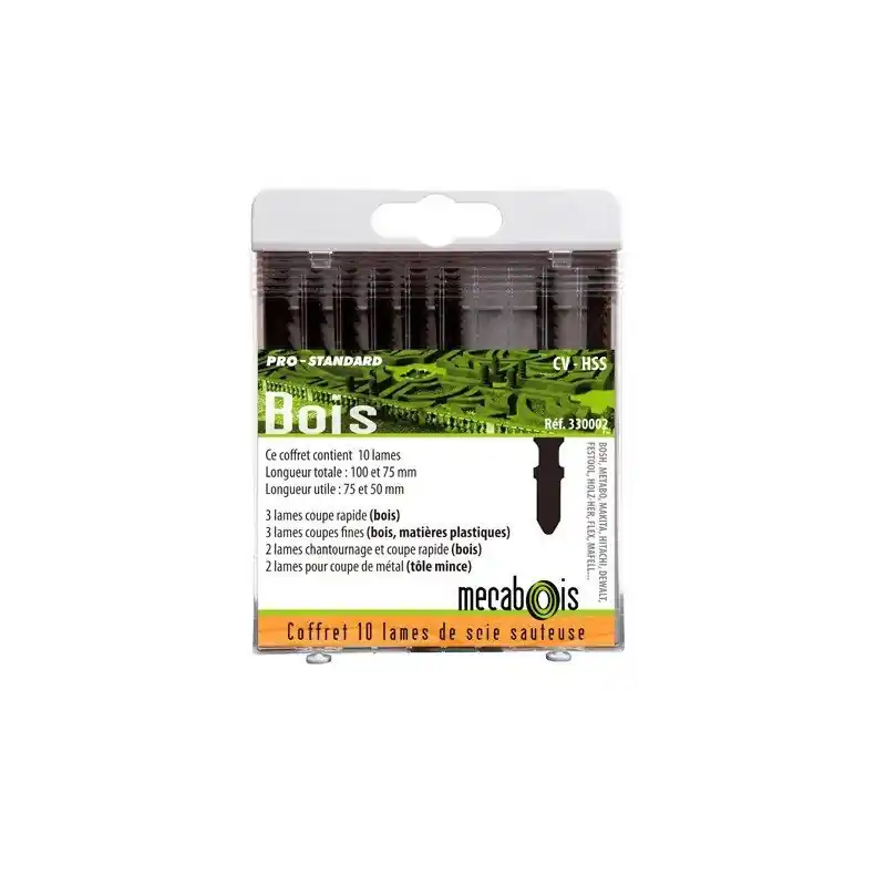 Coffret 10 Lames Scie Sauteuse Attache En T