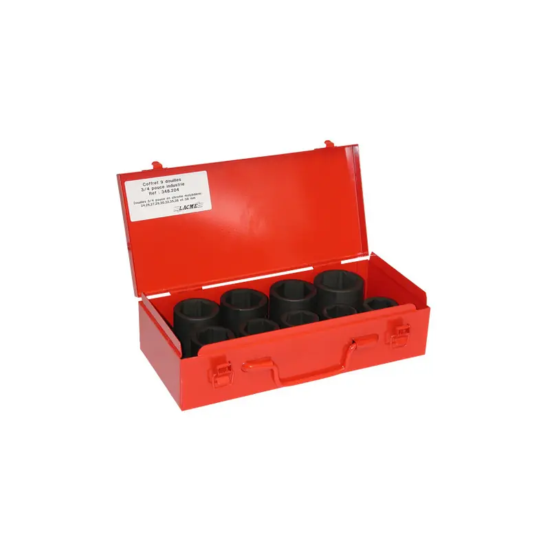 Coffret 9 douilles 3/4 pro/ind