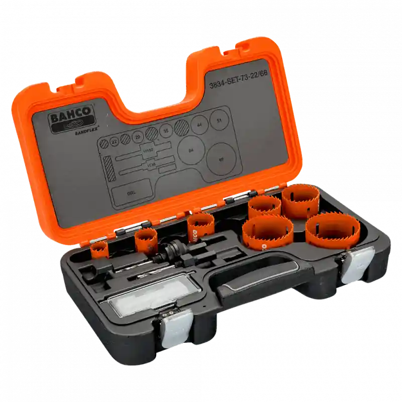 Coffret de scies trépans bimétal Sandflex 12 mm-68 mm 10 pcs 3834-SET-