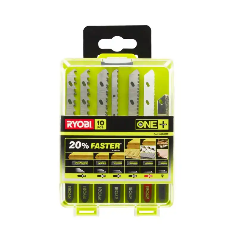Coffret de 10 lames spéciales scie sauteuse sans fil ONE+ RAK10JSBMP
