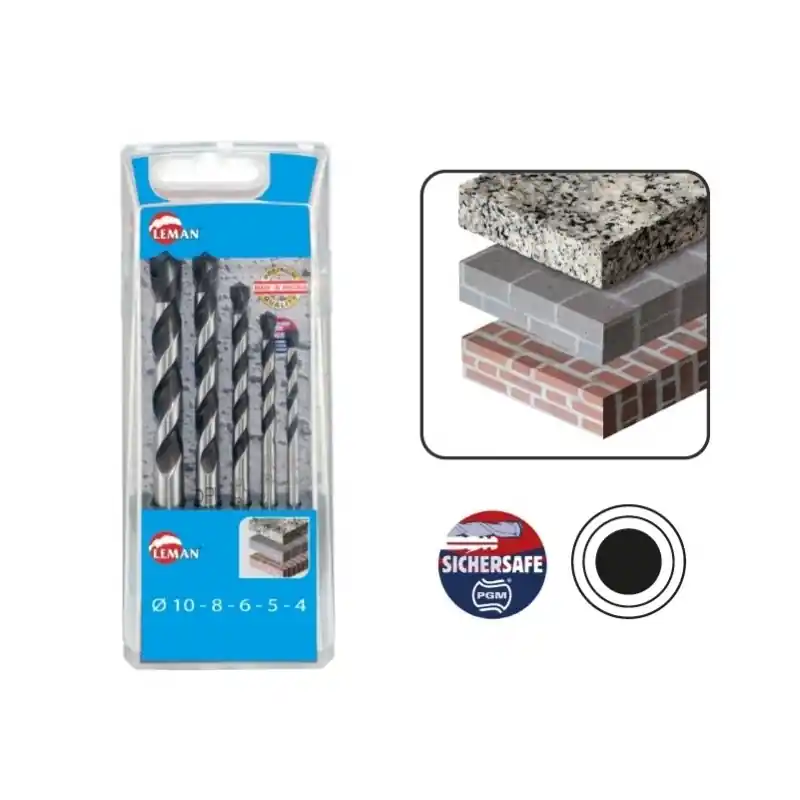 Coffret 5 forets cylindriques béton 602.000.05