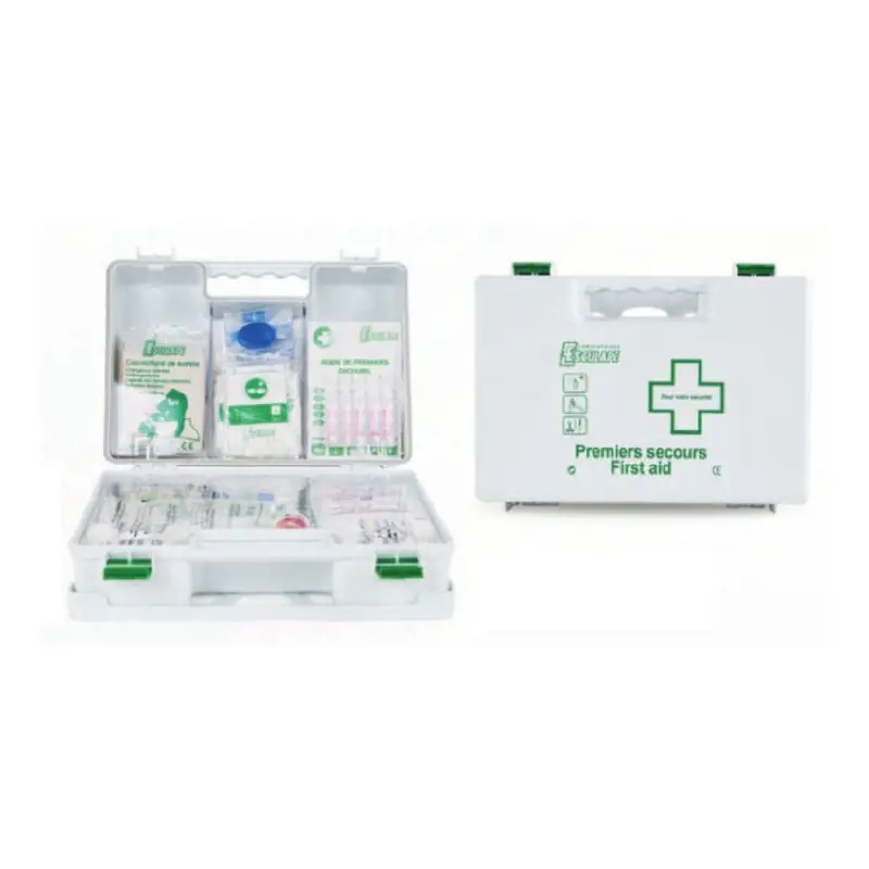 Coffret de secours multi-activités en Abs blanc 8 à 20 personnes ASEP