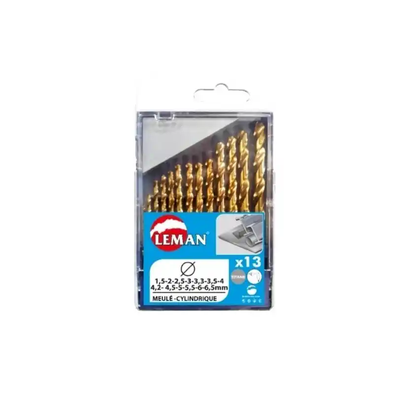 Coffret 13 Forets Metal Titane Diam1.5 à 6.5mm