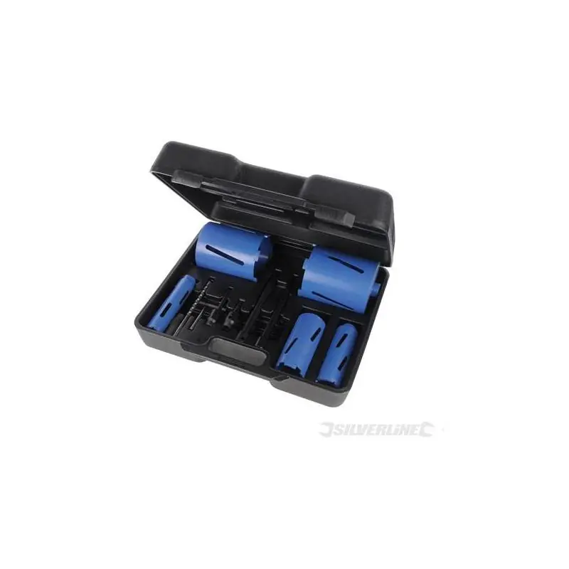 Coffret 5 scies trépans diamantées accessoires