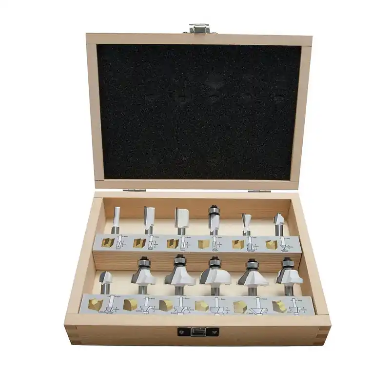 Coffret de 12 fraises à bois queue 8 mm D-53556