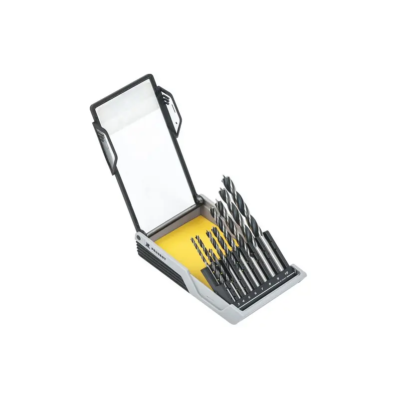 Coffret de 10 forets bois 3 pointes Diam 3-10 mm