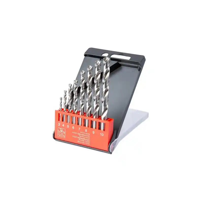 Coffret de 8 forets métal acier HSS M2 PRFE8HSSM2/V