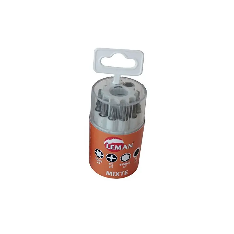 Coffret de 9 Embouts de Vissage Pz Torx Hexagonal Porte-Embout