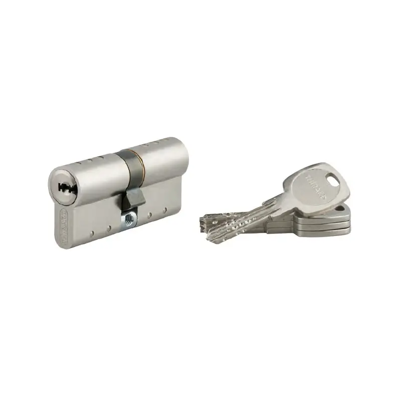 Cylindre profilé 33 x 63 mm Nickel velours avec 4 clés Atlantic