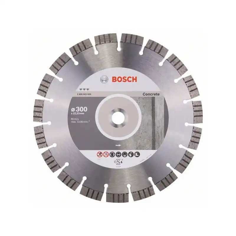 Disque à tronçonner diamanté Diam 300 x 2223 mm best for Concrete 2608