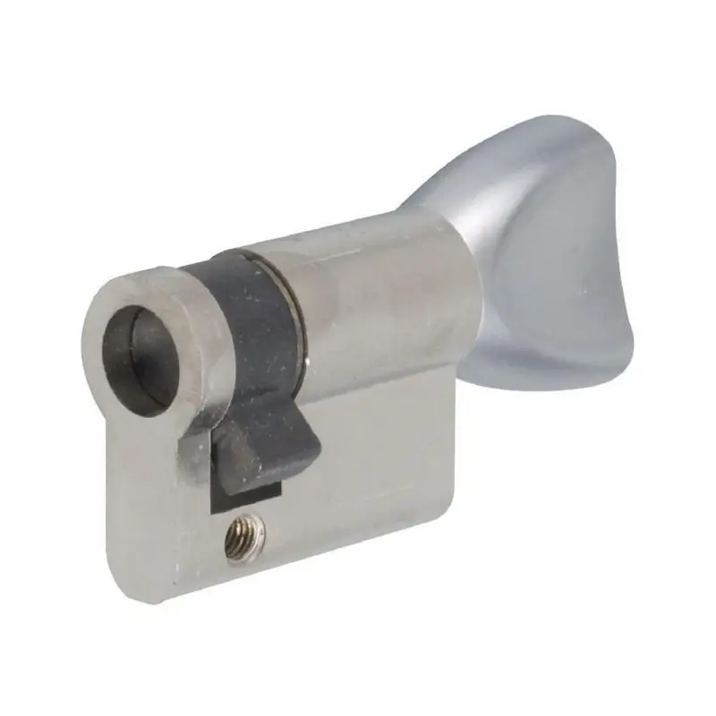 Demi-cylindre à bouton démontable Nickelé B30x10 mm