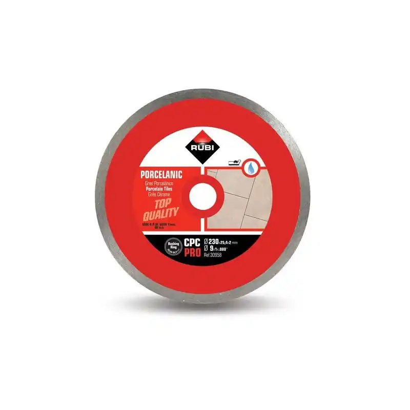 Disque diamant grès porcelaine jante continue 230 mm x 222-254 mm CPC-