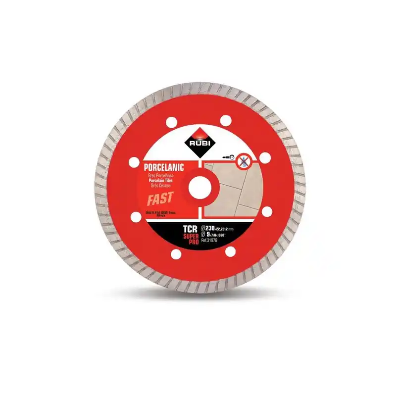 Disque diamant pour grès porcelaine TURBO TCR 230 x 222 x 2mm TCR-230