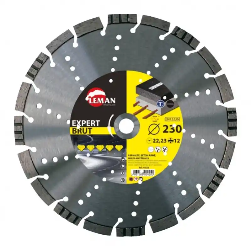 Disque Diamant Segments Asphalte, Béton Armé 400x25,4 Ht 12