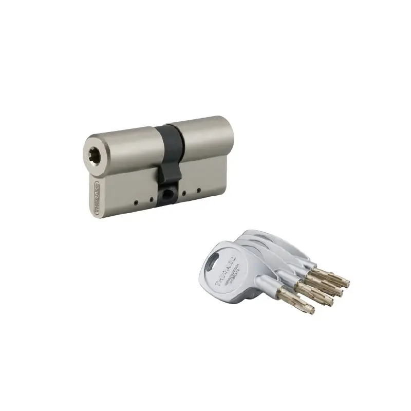 Cylindre 43 x 43 mm Nickel velours avec 4 clés Cobra 2+ Evolution