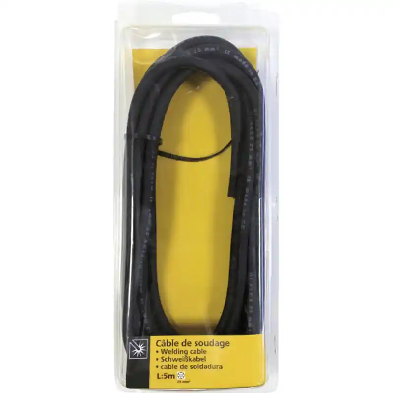 Câble de soudage cuivre 25 mm² 5 m (brochable)