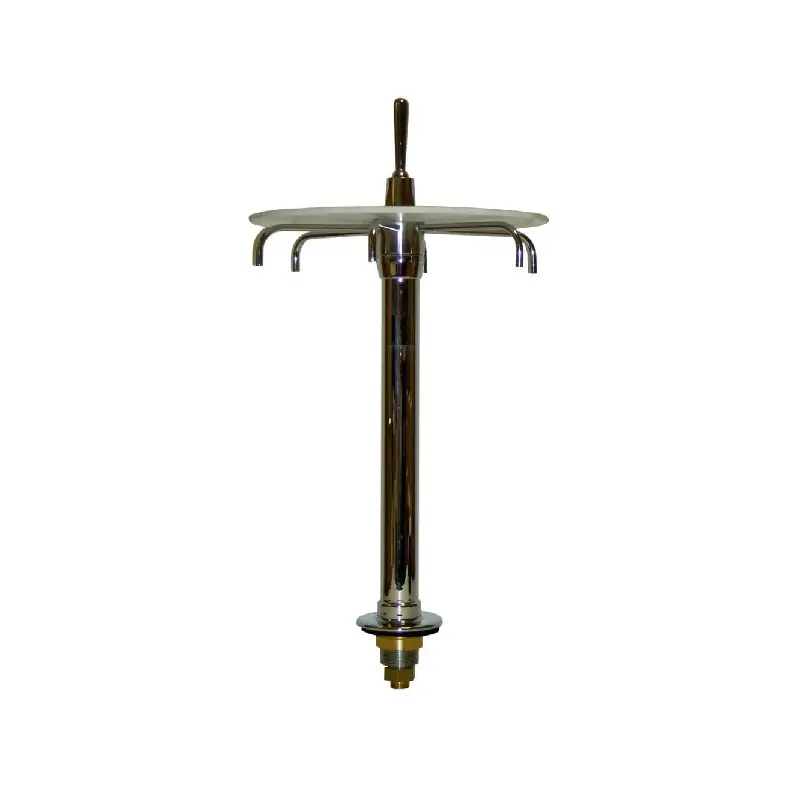 Colonne circulaire avec robinetterie 6 becs chromé