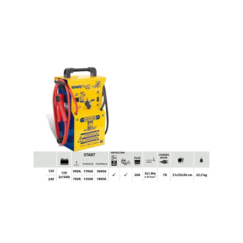Démarreur avec chargeur intégré (12-24V) Startpack 12.24