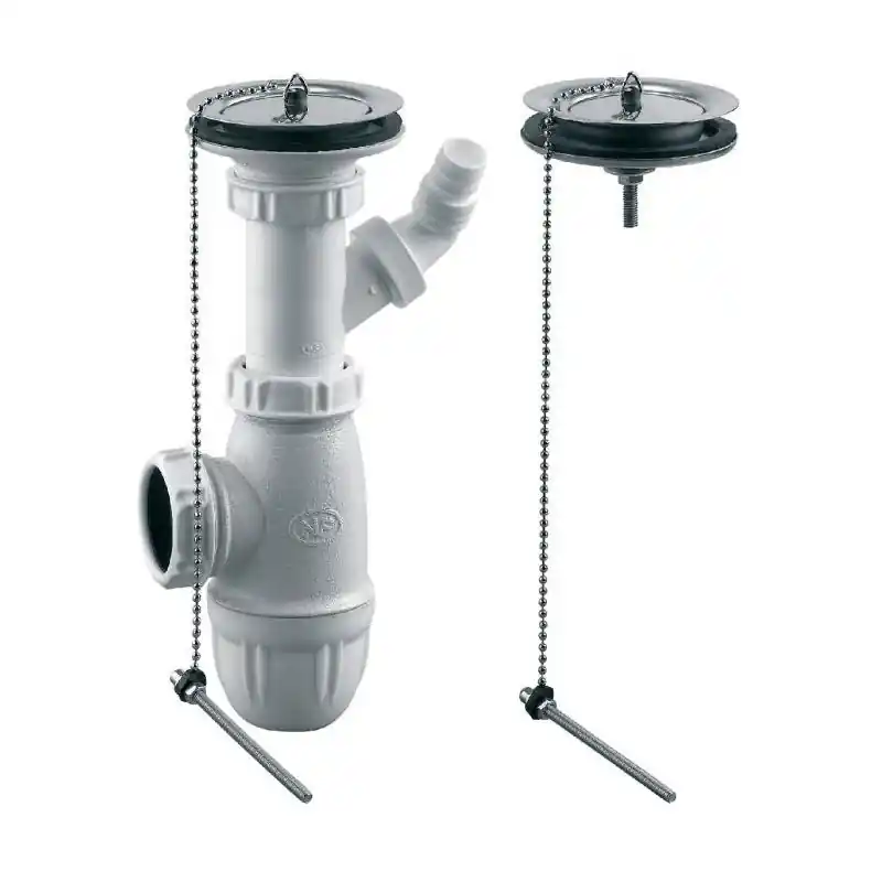 Ensemble en plastique blanc pour éviers grès orifice Diam 60 mm