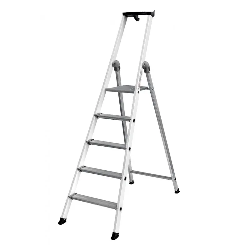Escabeau aluminium laqué 5 marches serties hauteur d‘accès maxi 310 m