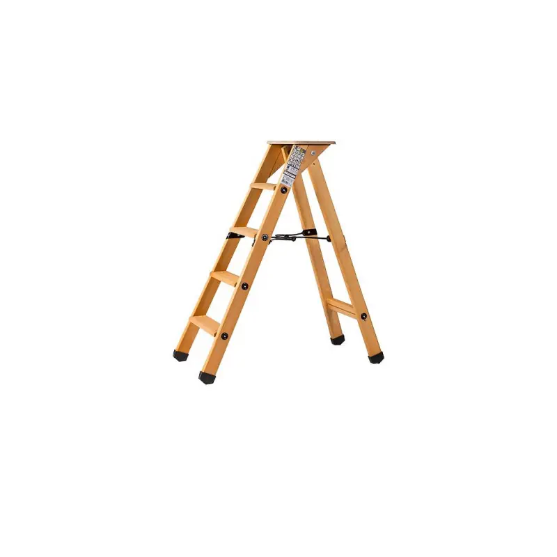 Escabeau Lyonnais bois 4 marches tablette