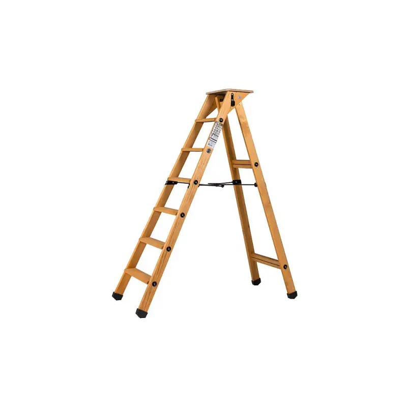 Escabeau Lyonnais bois 6 marches tablette