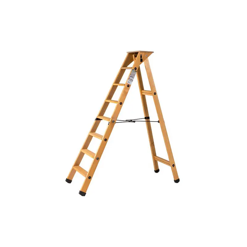 Escabeau Lyonnais bois 7 marches tablette