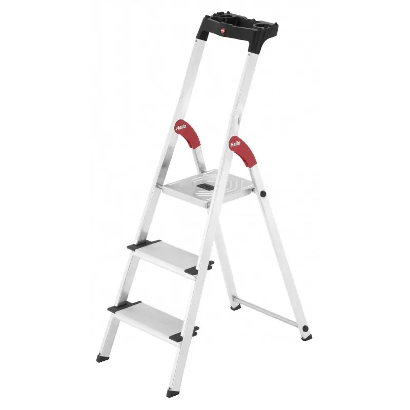 Escabeau ProfiStep XXL 3 marches XXL alu Ht d‘accès 235cm Hailo