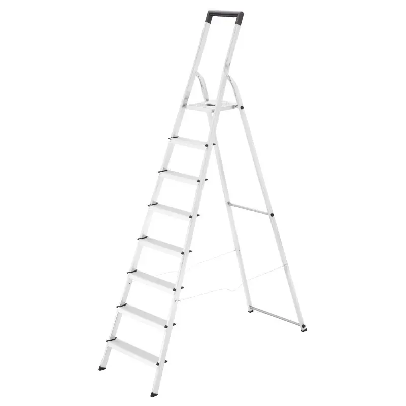 Escabeau bricoleur 8 marches alu Ht d‘accès 370 cm L40