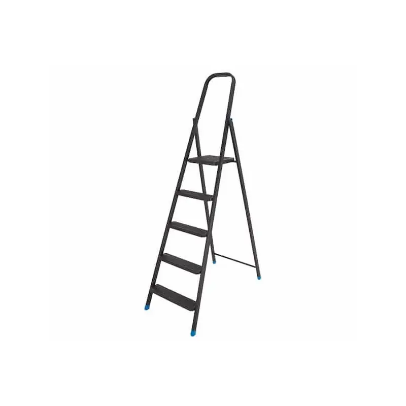 Escabeau bricoleur 5 marches acier Ht d‘accès 285 cm noir mat Selekta