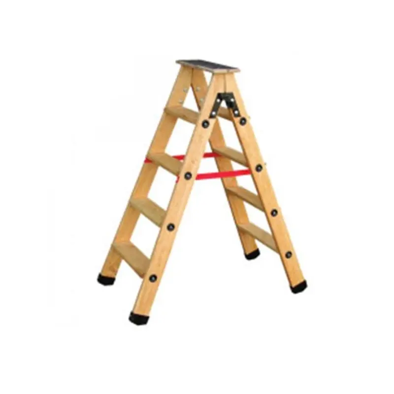 Escabeau bois 2 plans (platrier) 6 Marches tablette et sangles h 150cm