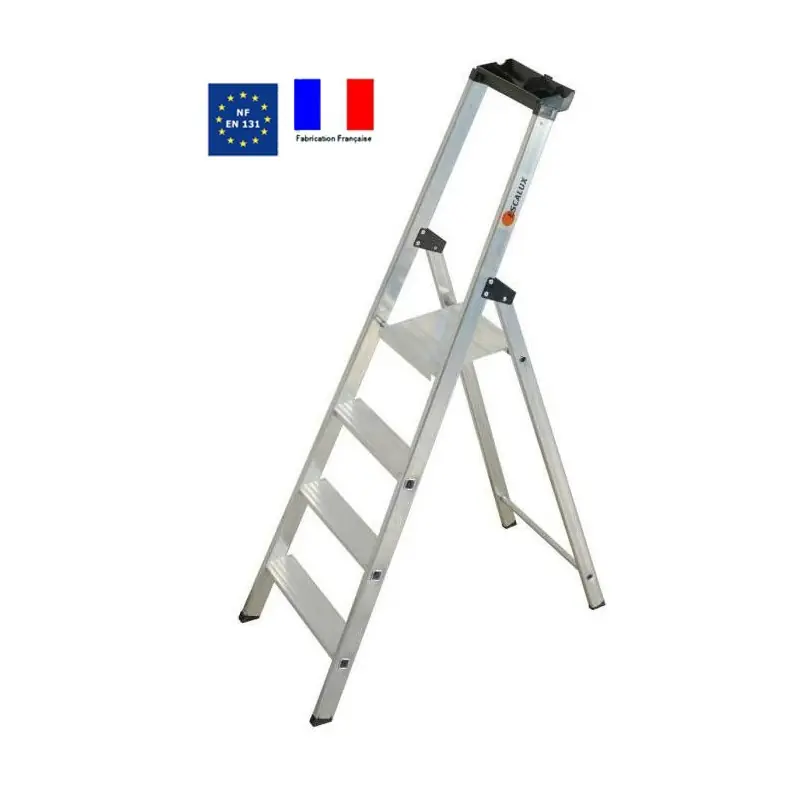 Escabeau aluminium 4 marches Haut. travail 2,82 m ESCANORM