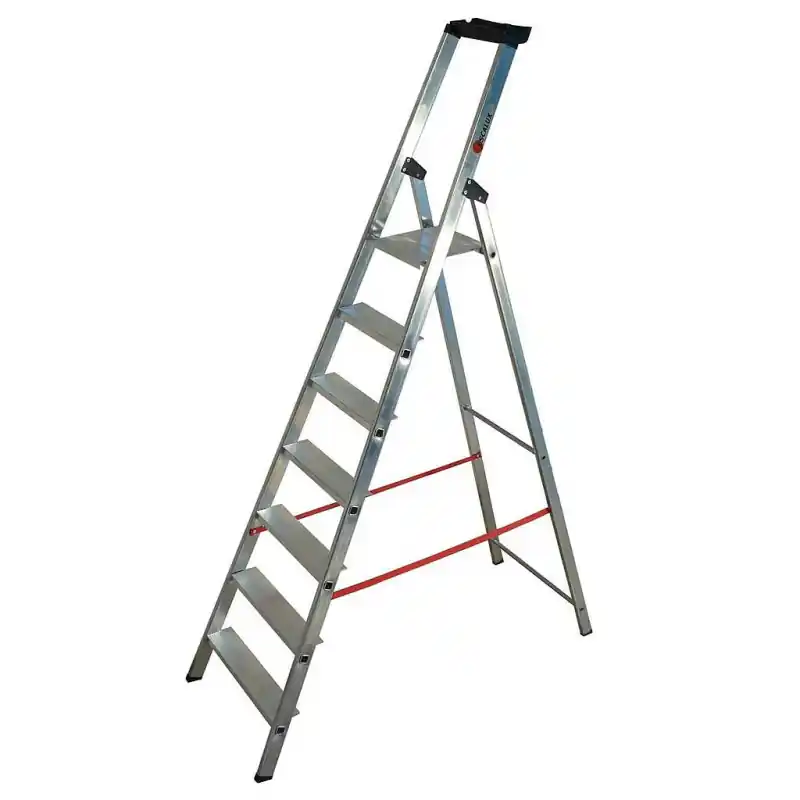 Escabeau aluminium 7 marches Haut. travail 3,47 m ESCANORM