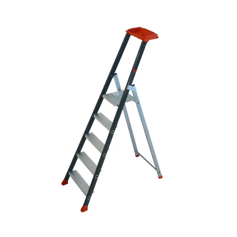 Escabeau en aluminium Professionnel 5 marches haut travail 302 m PROLU