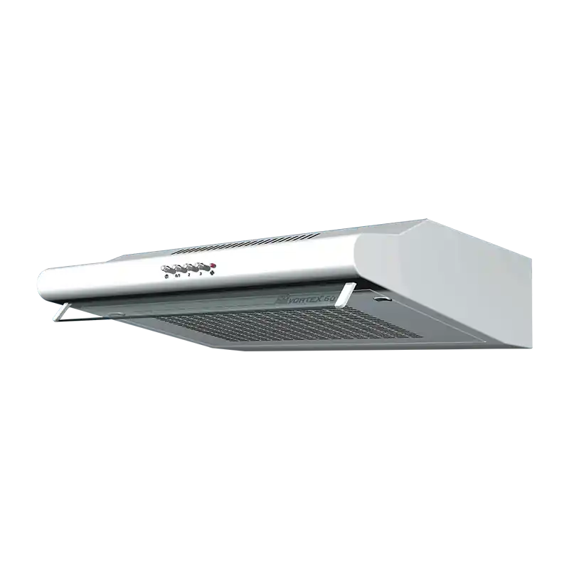 HotteVisière extracteur acier peint blanc 60cm 120+40W 120 250m3/hVORT