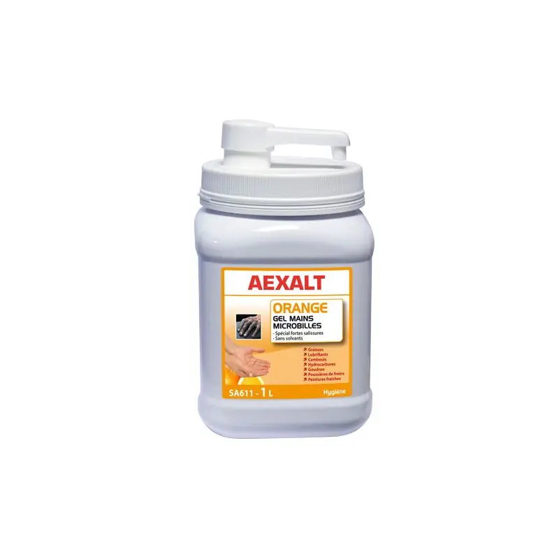 Gel mains microbilles spécial fortes salissures 1 L ORANGE