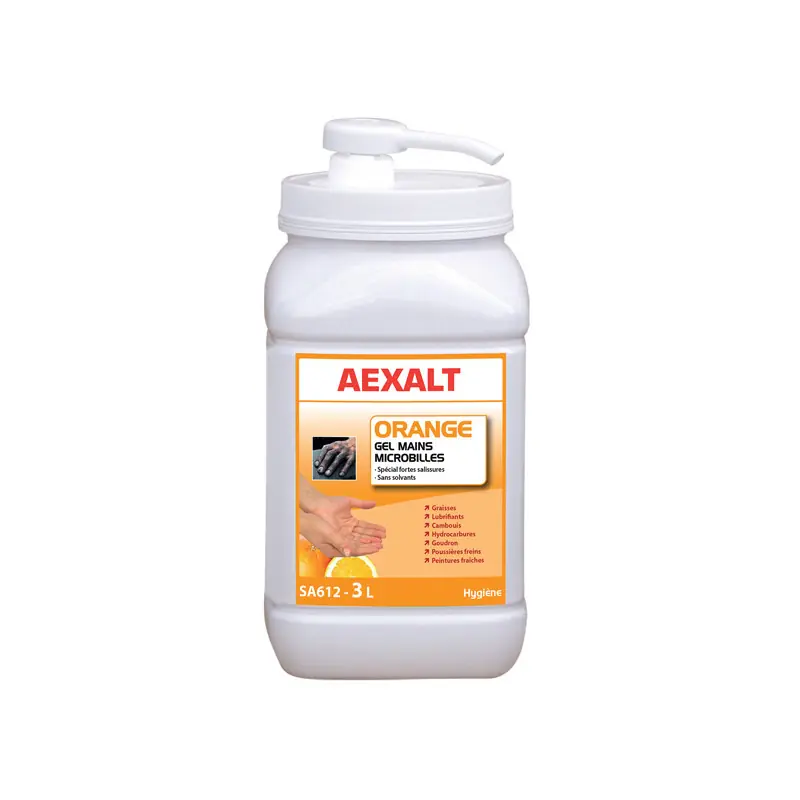 Gel mains microbilles spécial fortes salissures 3 L ORANGE