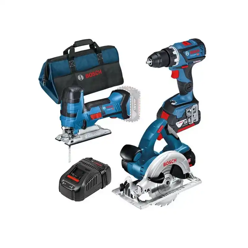 Kit 3 outils sans fil 18V 2 batteries 50Ah Lithium-ion avec sac à outi