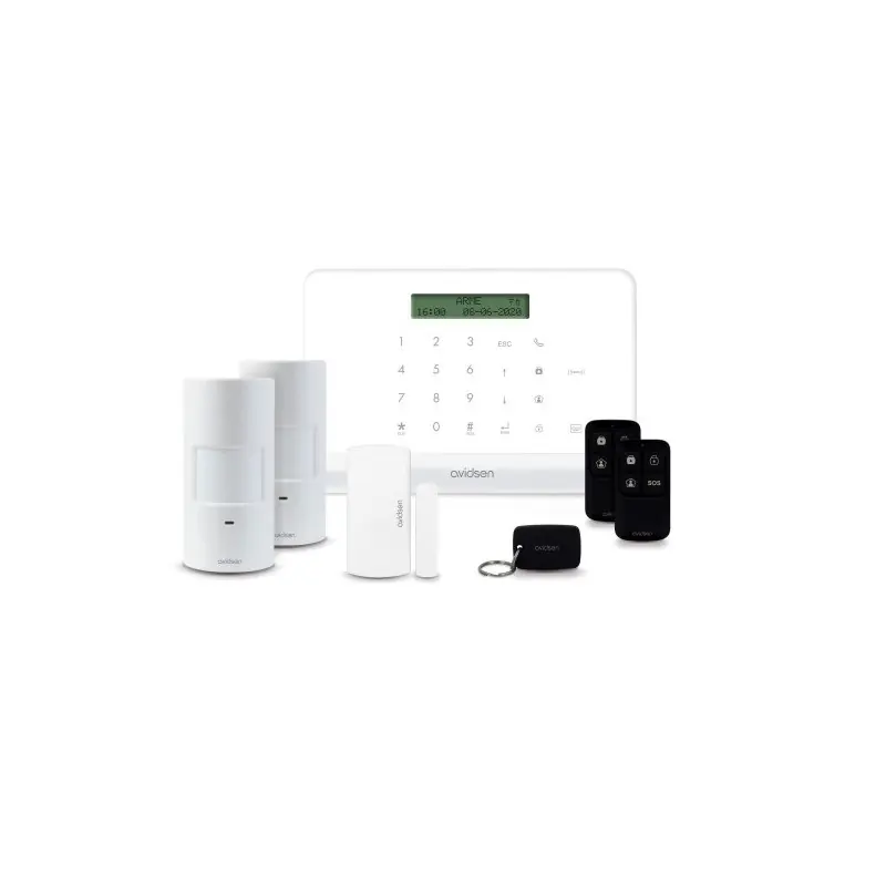 Kit alarme connectée HomeSecure sans fil alimentation secteur Avidsen