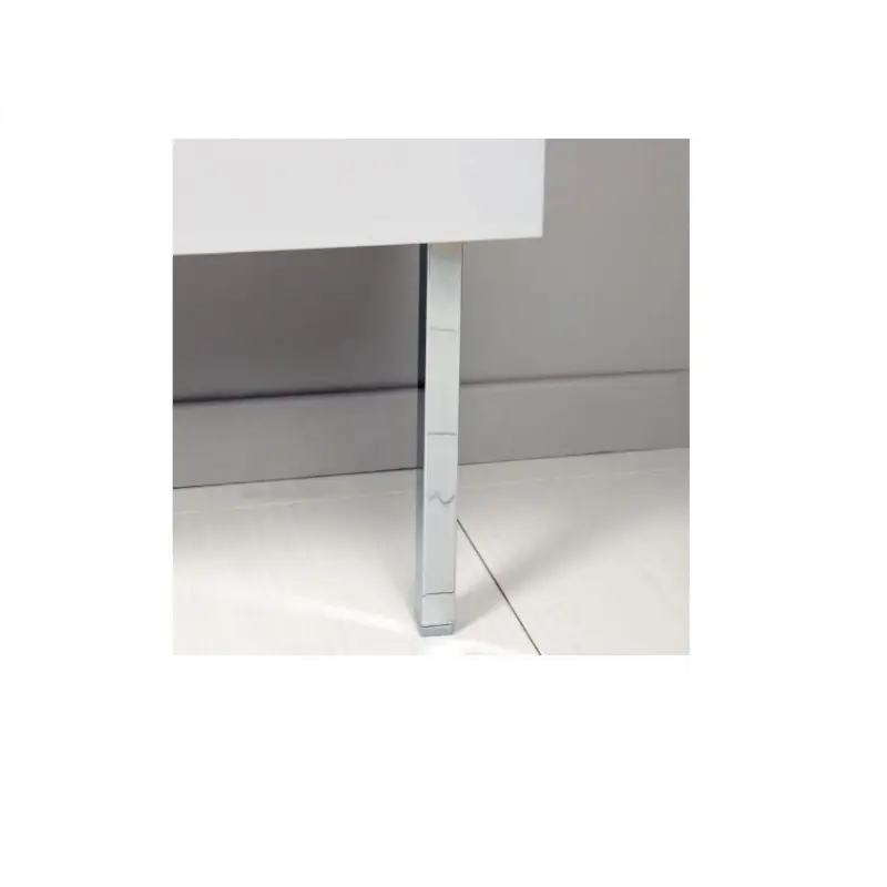 Jeu de 2 pieds métal chromé réglables H 378 mm