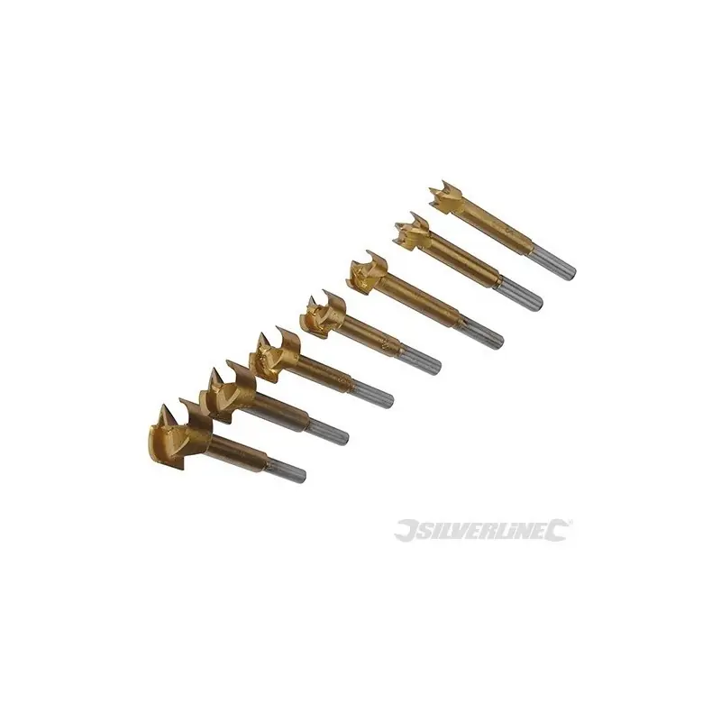 Jeu de 7 mèches Forstner revêtues de titane 12 35 mm