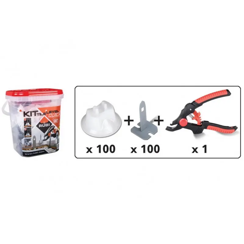 Kit TILE LEVEL QUICK 1 tenaille 100 brides100 coupelles réutilisables