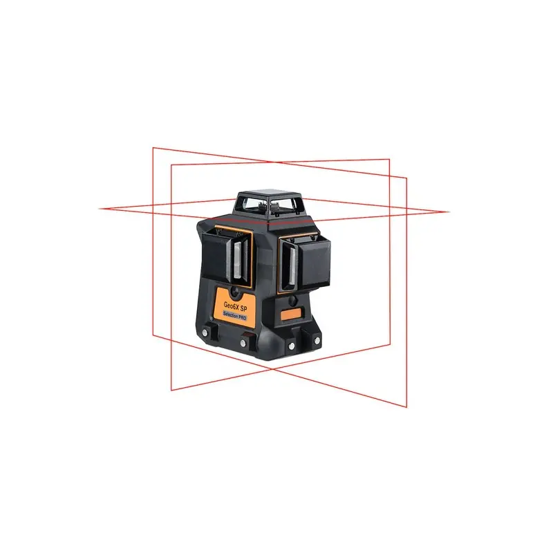 Kit complet Laser multi-lignes rouge 3x360° 6 croixVisibilité 30m Geo6