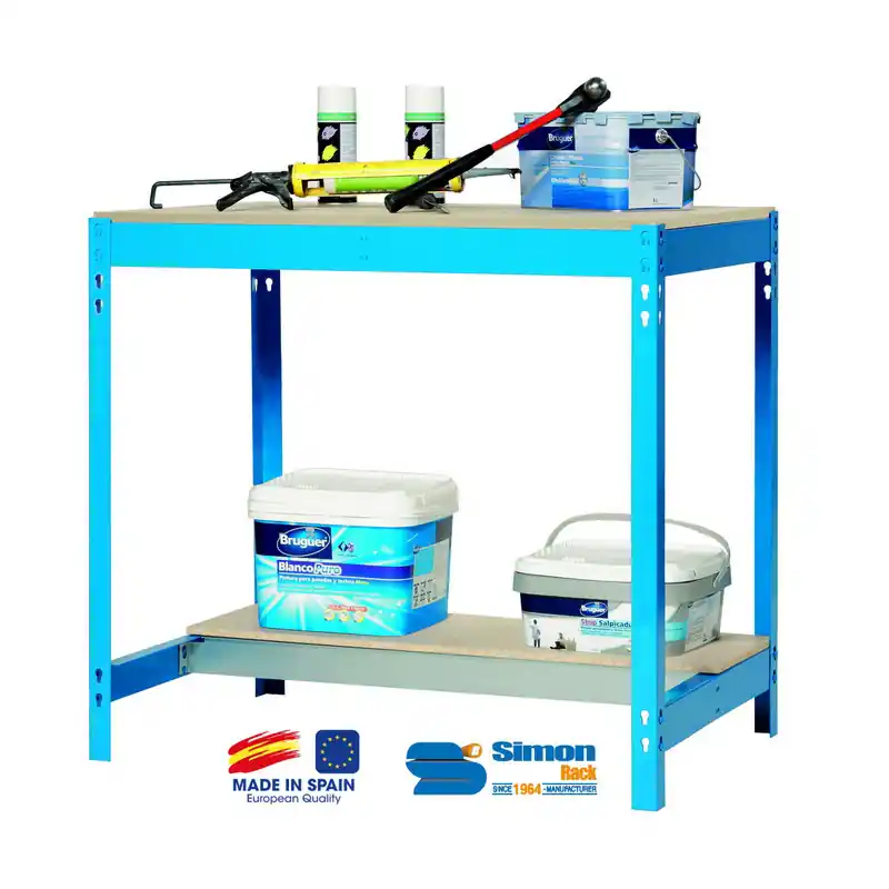 Kit Etabli 840x1500x750mm charge 600Kg BT-0 1500 BLEU/BOIS