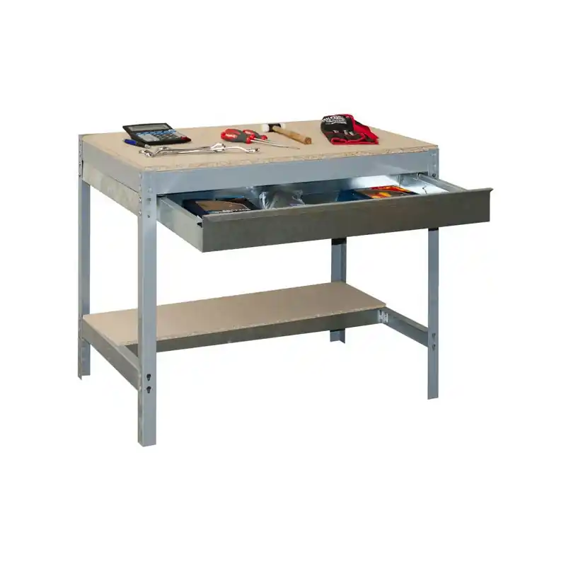 Kit Etabli avec tiroir 840x900x600mm BT-0 BOX 900 GRIS FONCE/BOIS