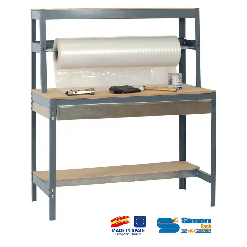 Kit Etabli avec tiroir 1440x900x750mm BT-4 BOX 900 GRIS FONCE/BOIS