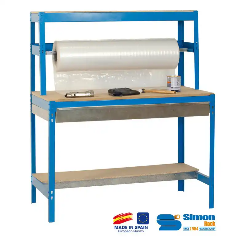 Kit Etabli avec tiroir 1440x1200x750mm BT-4 BOX 1200 BLEU/BOIS