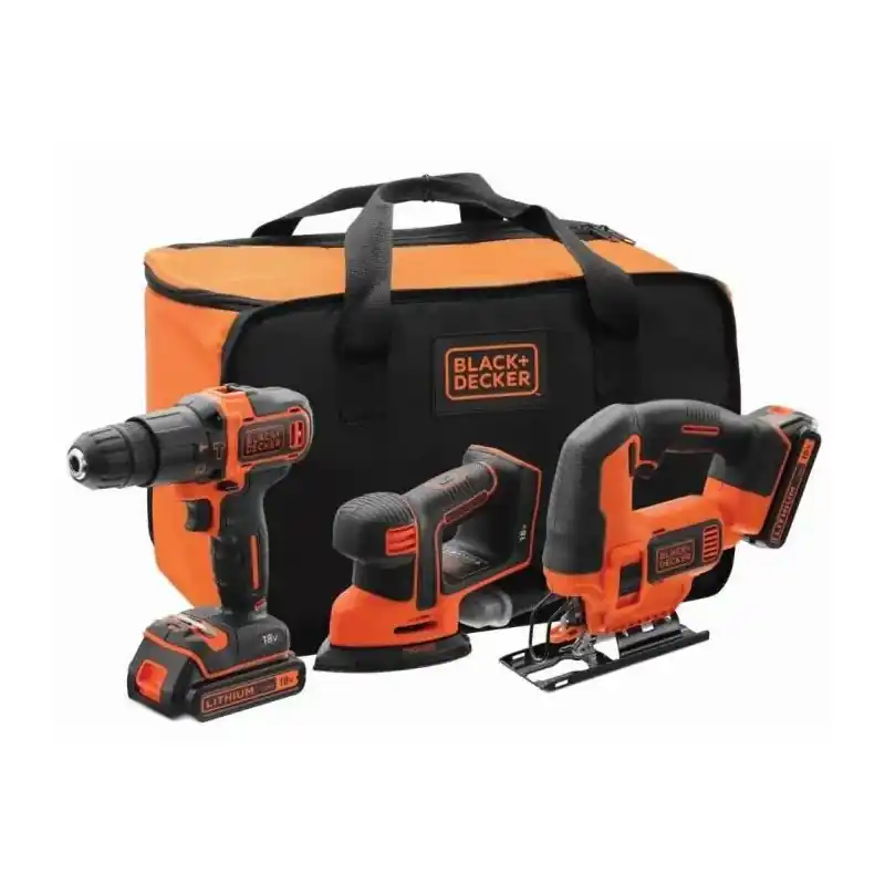 Kit de 3 outils 18V perceuse ponceuse scie sauteuse BCK31S1S