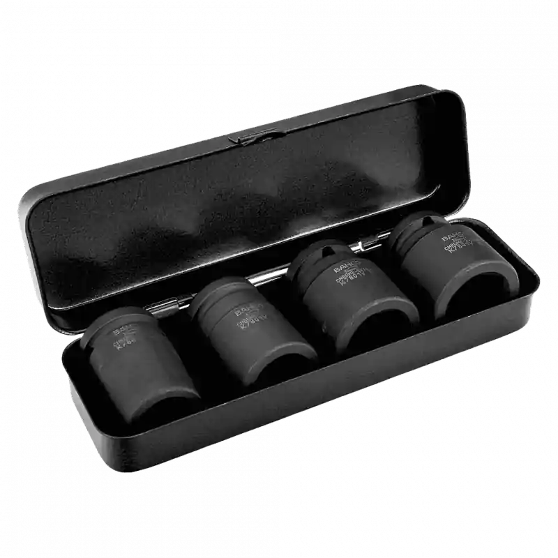 Jeu de 4 douilles à choc renforcées 6 pans 1/2" finition phosphatée K7